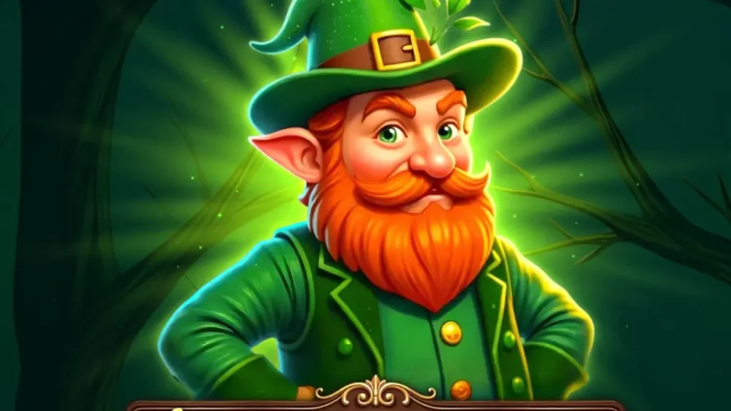 Tampilan visual slot Majestic Leprechaun dengan tema Irlandia yang cerah