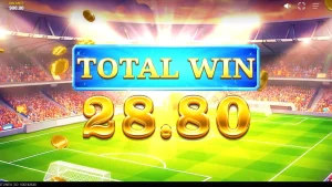 Tampilan visual slot World Football Fortunes dengan tema stadion sepak bola